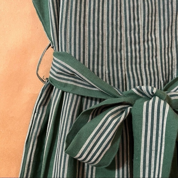 Anthropologie | NWOT Payal Pratap Calypso Stripe Linen Wide Leg Jumpsuit Size 0 - Picture 6 of 15